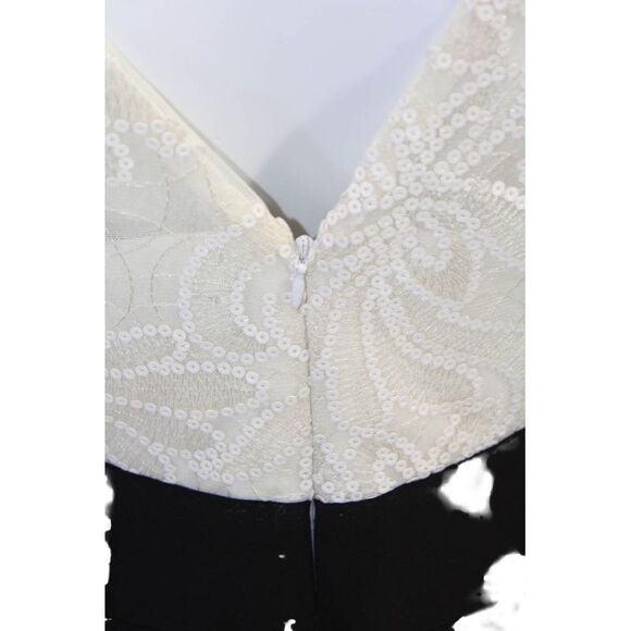 Lauren Ralph Lauren Green Label Womens Sleeveless Sequence Long Dress Black Size - Picture 4 of 5